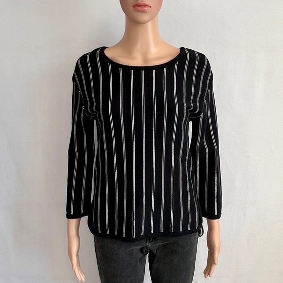 Rag & Bone Striped Knit Sweater Top Sailor Chic Dark Blue & White Women's Small - Picture 1 of 9
